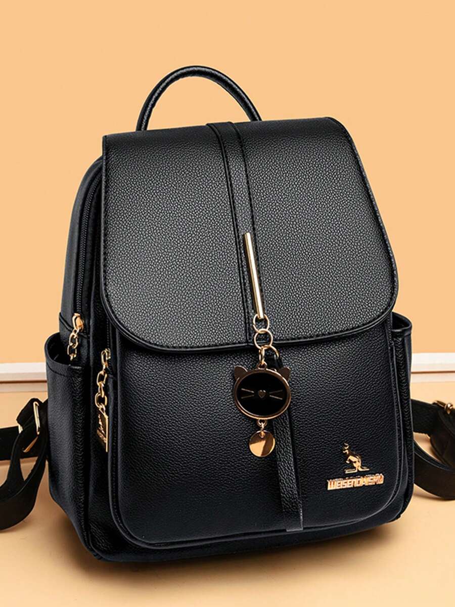 Fashion Luxury Leather Women Backpack Soft Shoulder Bag Large Capacity Female Schoolbag Travel Daypack For Teen Girls Women Casual