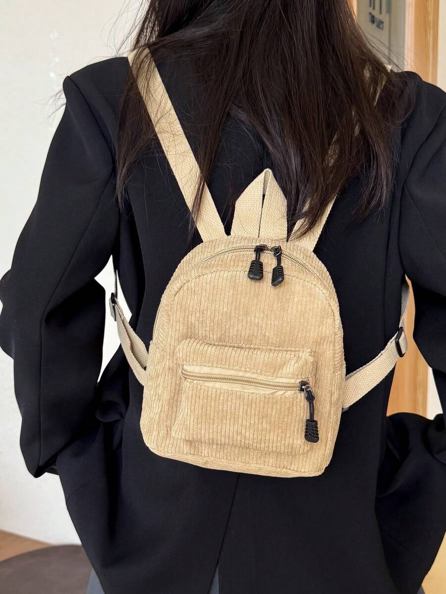 Women's Bow Pattern Nylon Backpack Sweet Lady Style Versatile Multi Purpose Daypack Casual Travel Shopping Minimalist Lightweight Bag