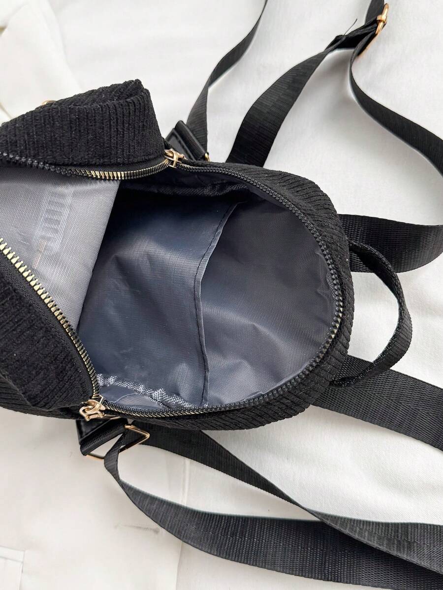 Women's Bow Pattern Nylon Backpack Sweet Lady Style Versatile Multi Purpose Daypack Casual Travel Shopping Minimalist Lightweight Bag