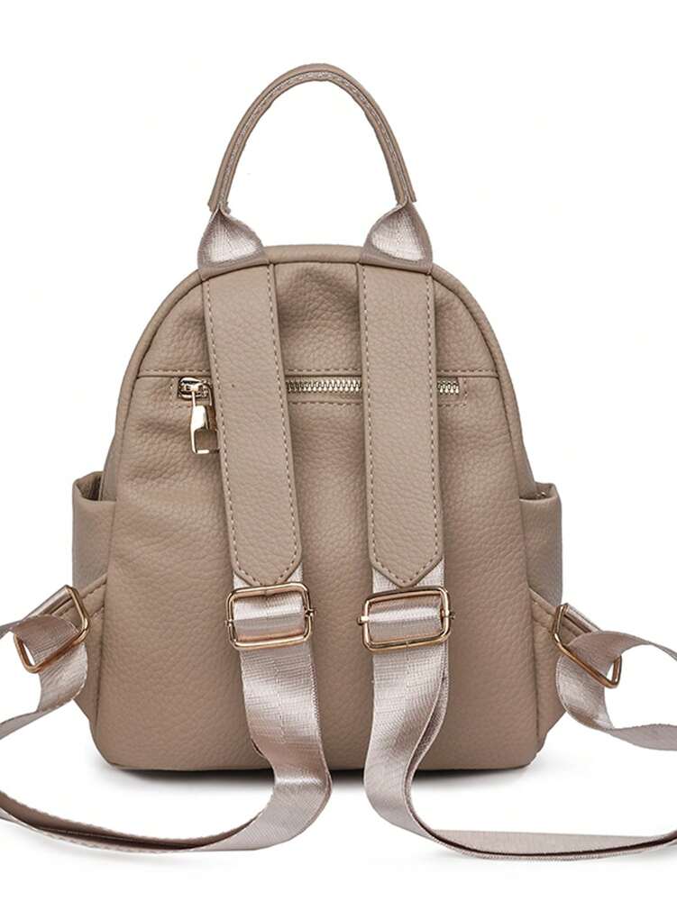 Women's Contrast Color Fashion Backpack Large Capacity Casual Lightweight Outdoor Travel Daypack College Student School Bag Commuter