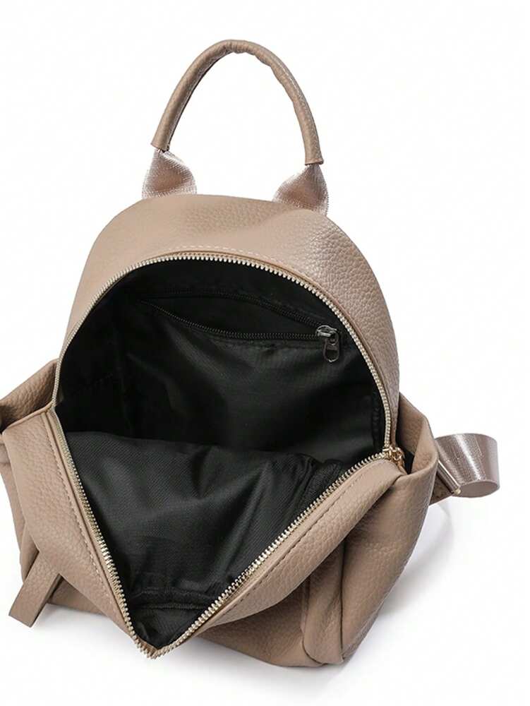 Women's Contrast Color Fashion Backpack Large Capacity Casual Lightweight Outdoor Travel Daypack College Student School Bag Commuter