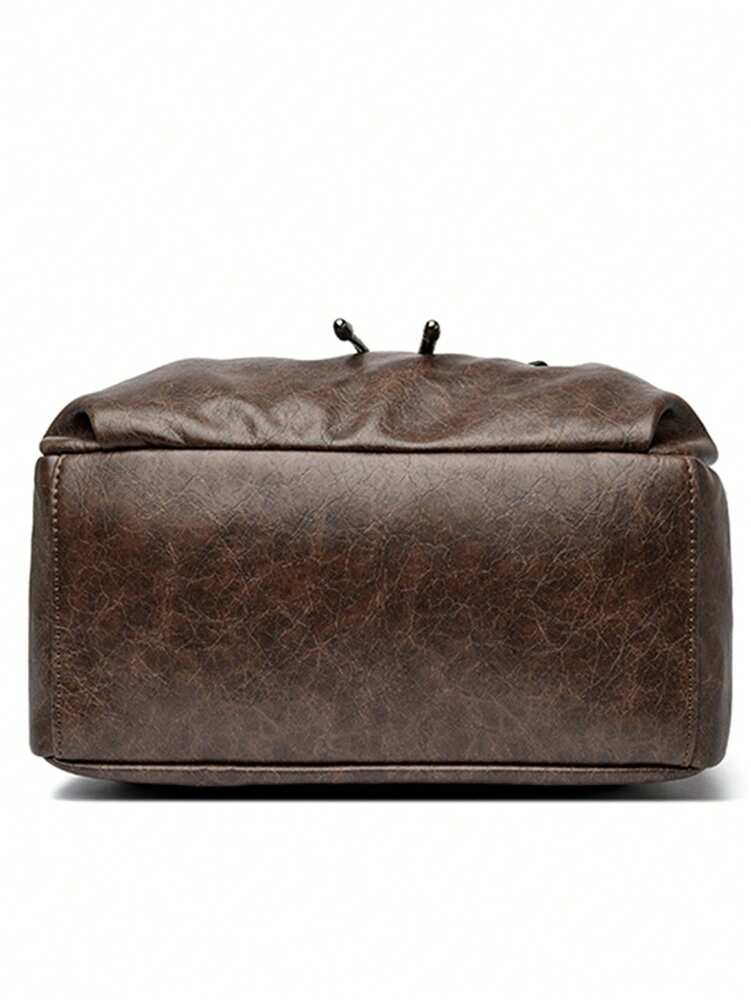 Women's PU Leather Backpack Purse Large Capacity Vintage School Bag Casual Travel Bookbag High Quality Fashion Shoulder Daypack