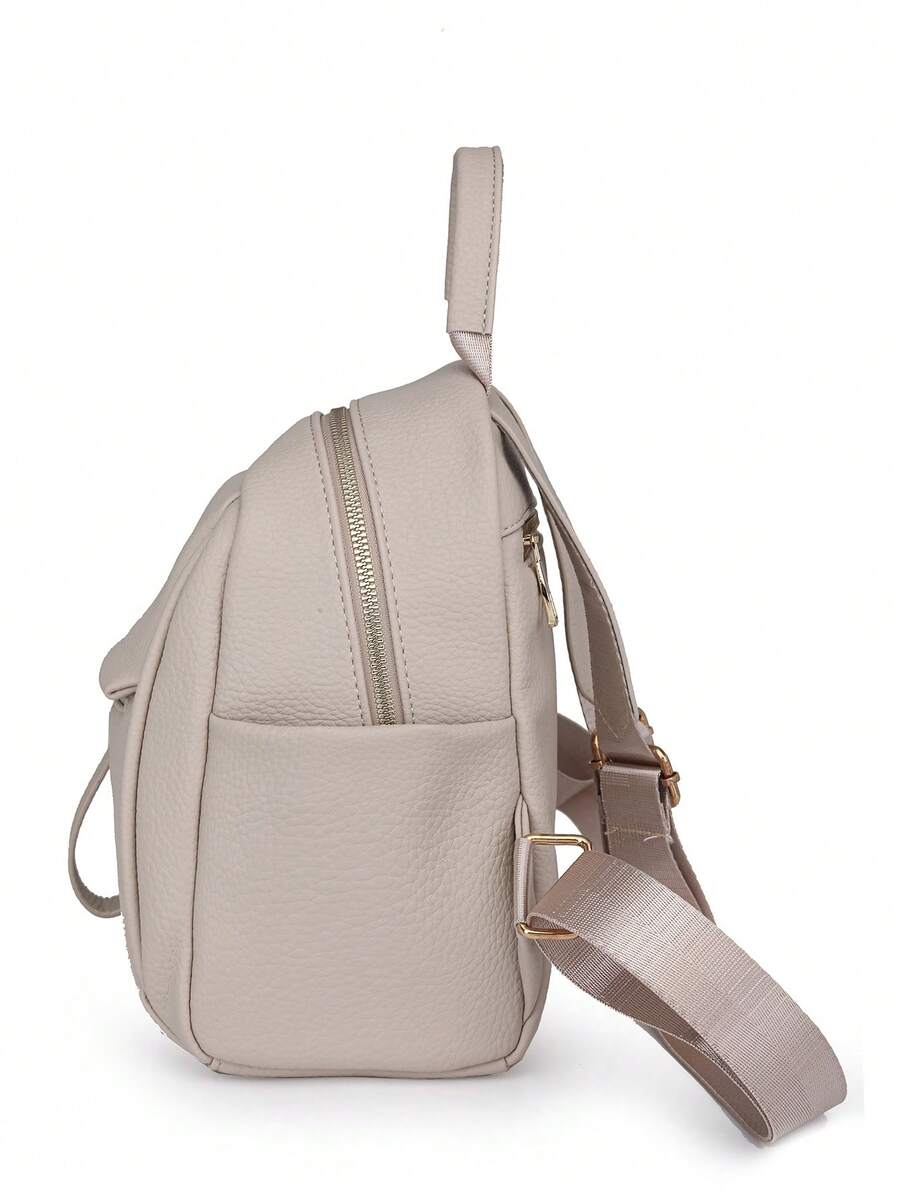 Women's Contrast Color Fashion Backpack Large Capacity Casual Lightweight Outdoor Travel Daypack College Student School Bag Commuter