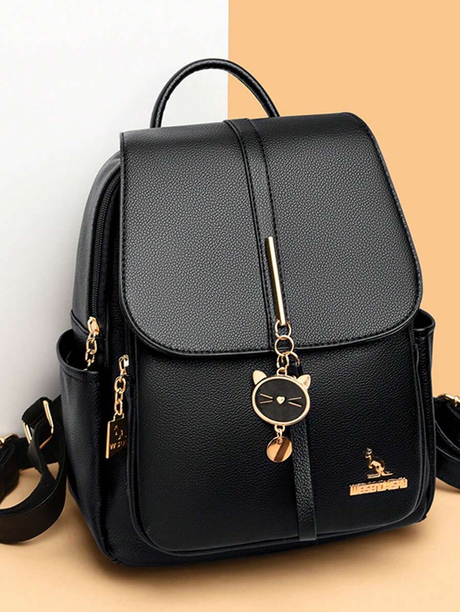 Fashion Luxury Leather Women Backpack Soft Shoulder Bag Large Capacity Female Schoolbag Travel Daypack For Teen Girls Women Casual