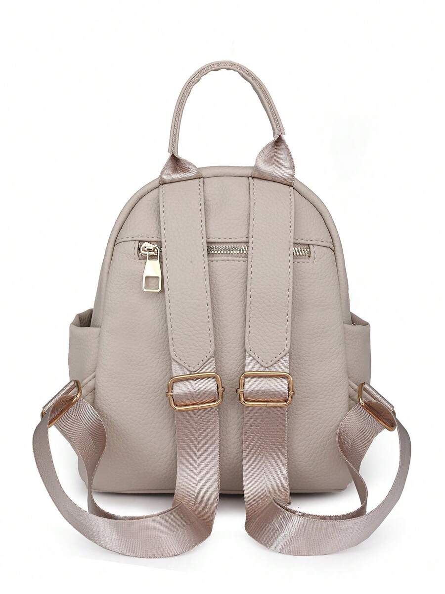 Women's Contrast Color Fashion Backpack Large Capacity Casual Lightweight Outdoor Travel Daypack College Student School Bag Commuter