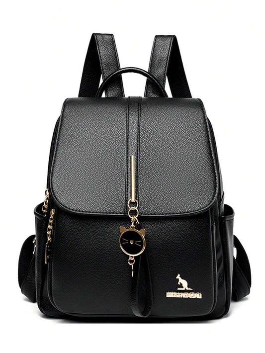 Fashion Luxury Leather Women Backpack Soft Shoulder Bag Large Capacity Female Schoolbag Travel Daypack For Teen Girls Women Casual