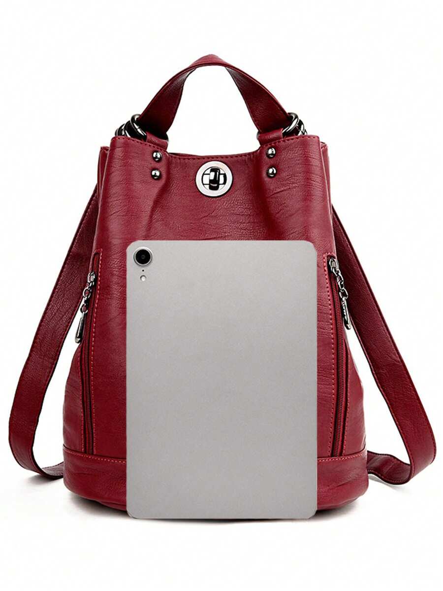 Fashion Large Capacity Women Backpack High Quality Soft Leather Designer Handbag Female Schoolbag Travel Ladies Casual Shoulder Daypack