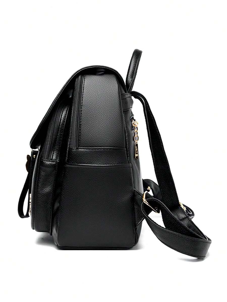 Fashion Luxury Leather Women Backpack Soft Shoulder Bag Large Capacity Female Schoolbag Travel Daypack For Teen Girls Women Casual