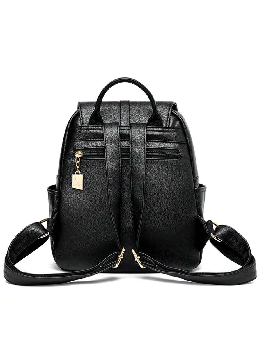 Fashion Luxury Leather Women Backpack Soft Shoulder Bag Large Capacity Female Schoolbag Travel Daypack For Teen Girls Women Casual