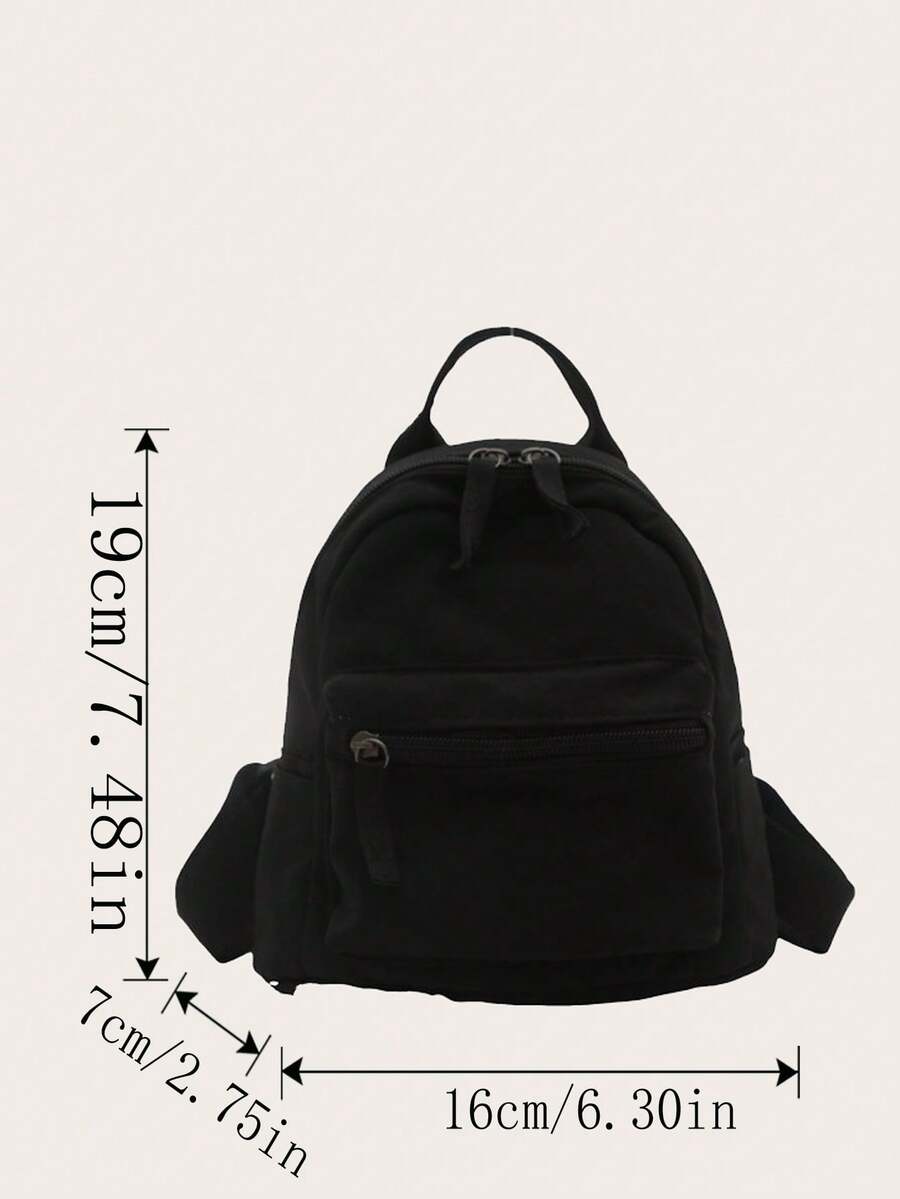Women's Bow Pattern Nylon Backpack Sweet Lady Style Versatile Multi Purpose Daypack Casual Travel Shopping Minimalist Lightweight Bag