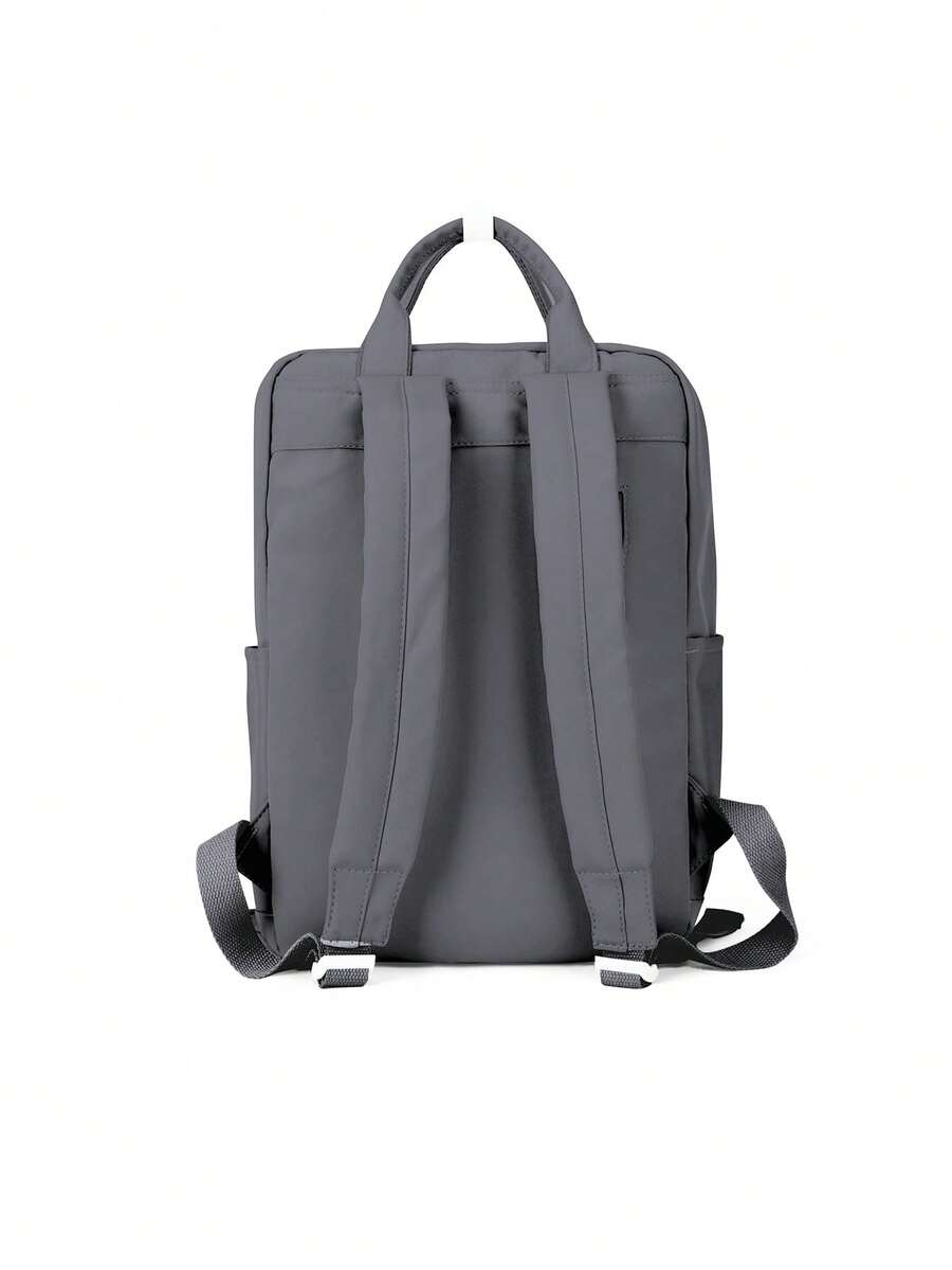 Minimalist Preppy School Backpack Solid Color Casual Travel Rucksack Lightweight Aesthetic Student Bookbag Waterproof College High School
