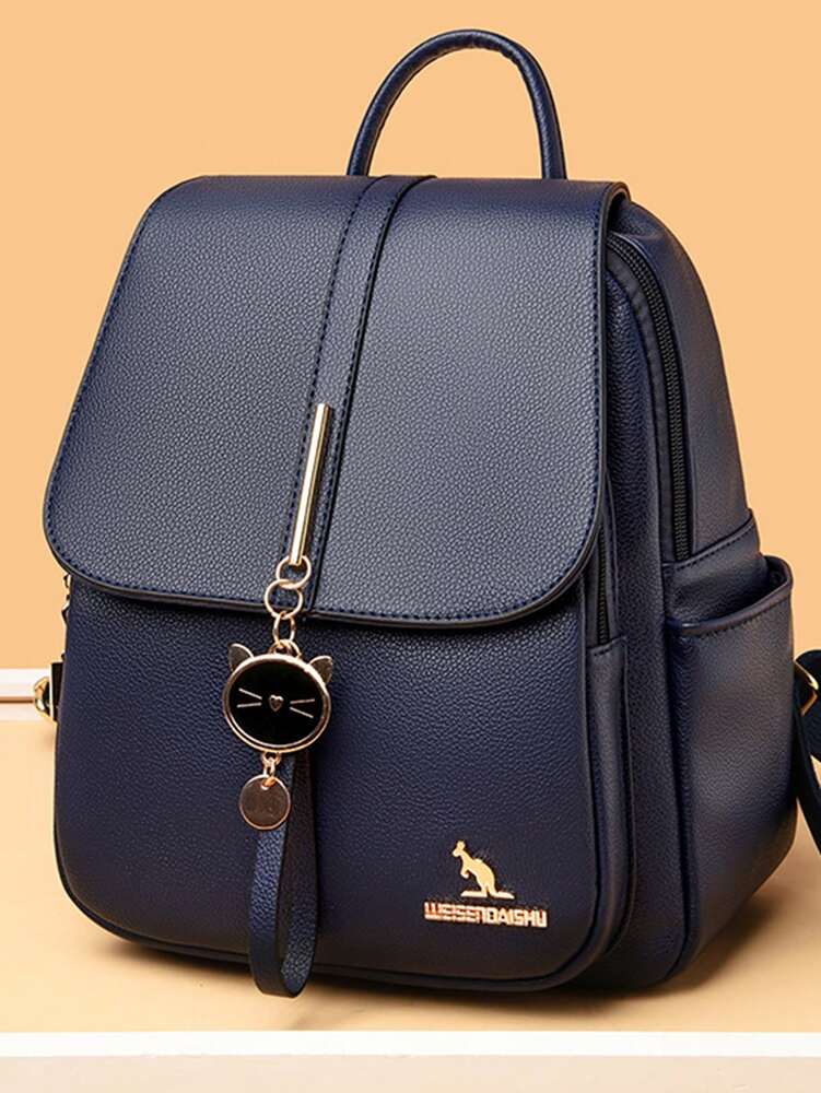 Fashion Luxury Leather Women Backpack Soft Shoulder Bag Large Capacity Female Schoolbag Travel Daypack For Teen Girls Women Casual