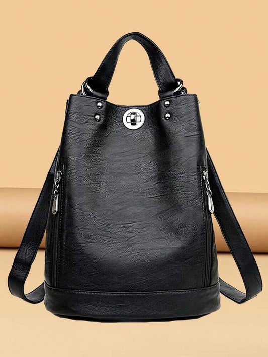 Fashion Large Capacity Women Backpack High Quality Soft Leather Designer Handbag Female Schoolbag Travel Ladies Casual Shoulder Daypack