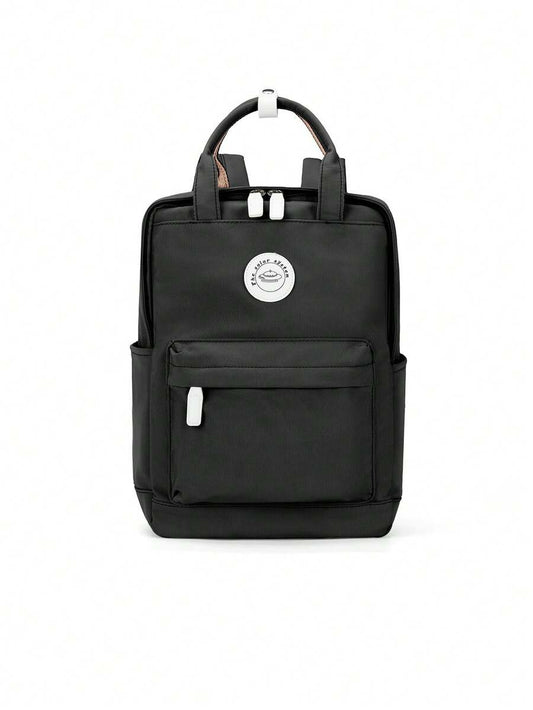Minimalist Preppy School Backpack Solid Color Casual Travel Rucksack Lightweight Aesthetic Student Bookbag Waterproof College High School