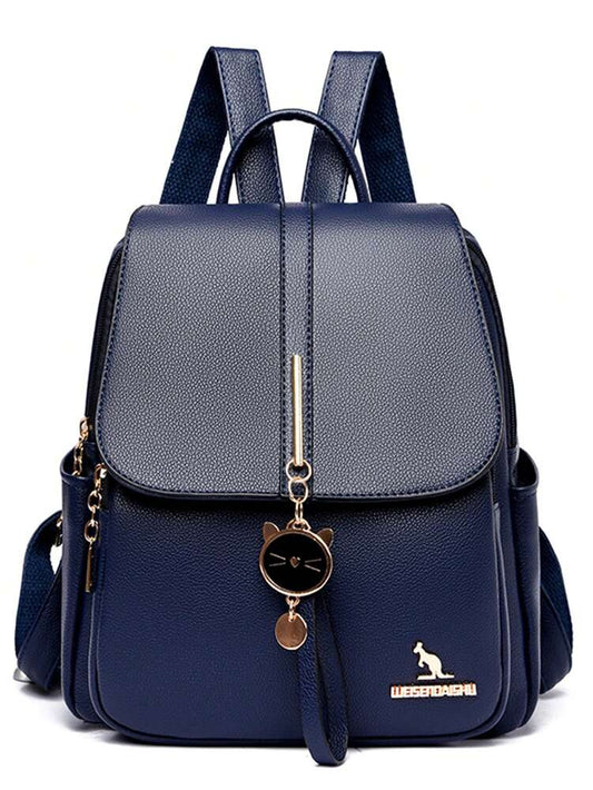 Fashion Luxury Leather Women Backpack Soft Shoulder Bag Large Capacity Female Schoolbag Travel Daypack For Teen Girls Women Casual