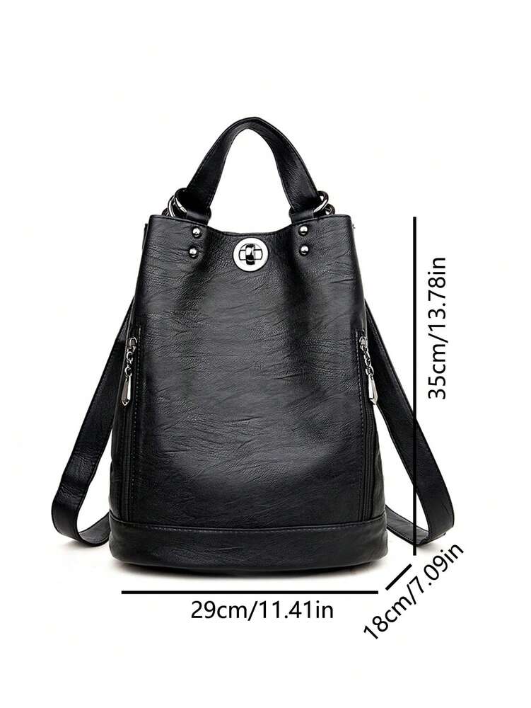 Fashion Large Capacity Women Backpack High Quality Soft Leather Designer Handbag Female Schoolbag Travel Ladies Casual Shoulder Daypack