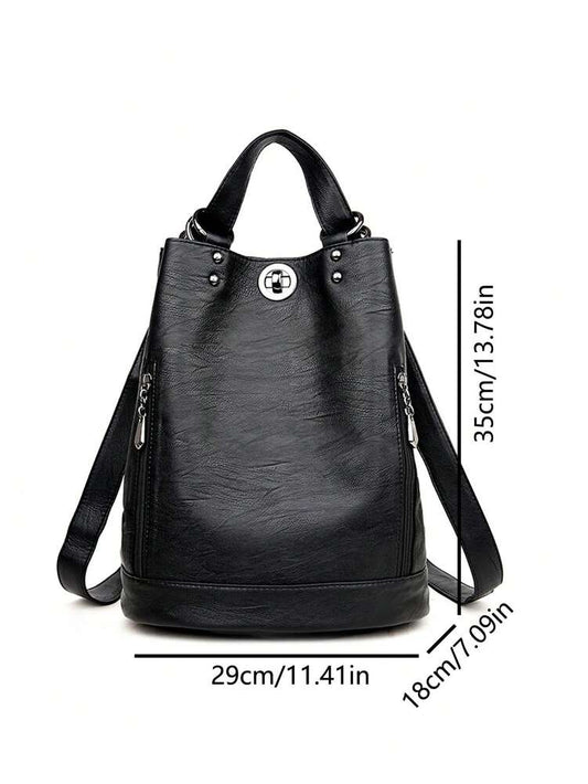 Fashion Large Capacity Women Backpack High Quality Soft Leather Designer Handbag Female Schoolbag Travel Ladies Casual Shoulder Daypack