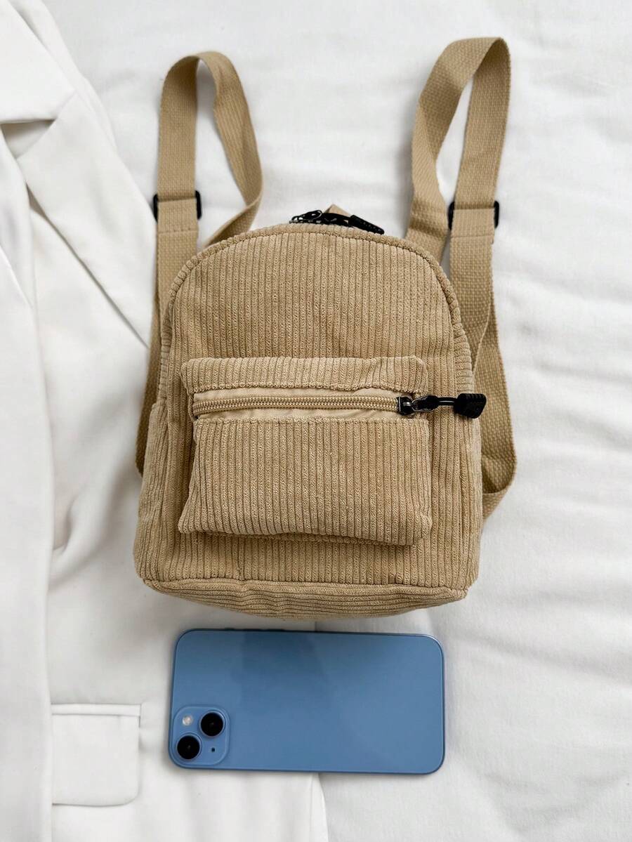 Women's Bow Pattern Nylon Backpack Sweet Lady Style Versatile Multi Purpose Daypack Casual Travel Shopping Minimalist Lightweight Bag