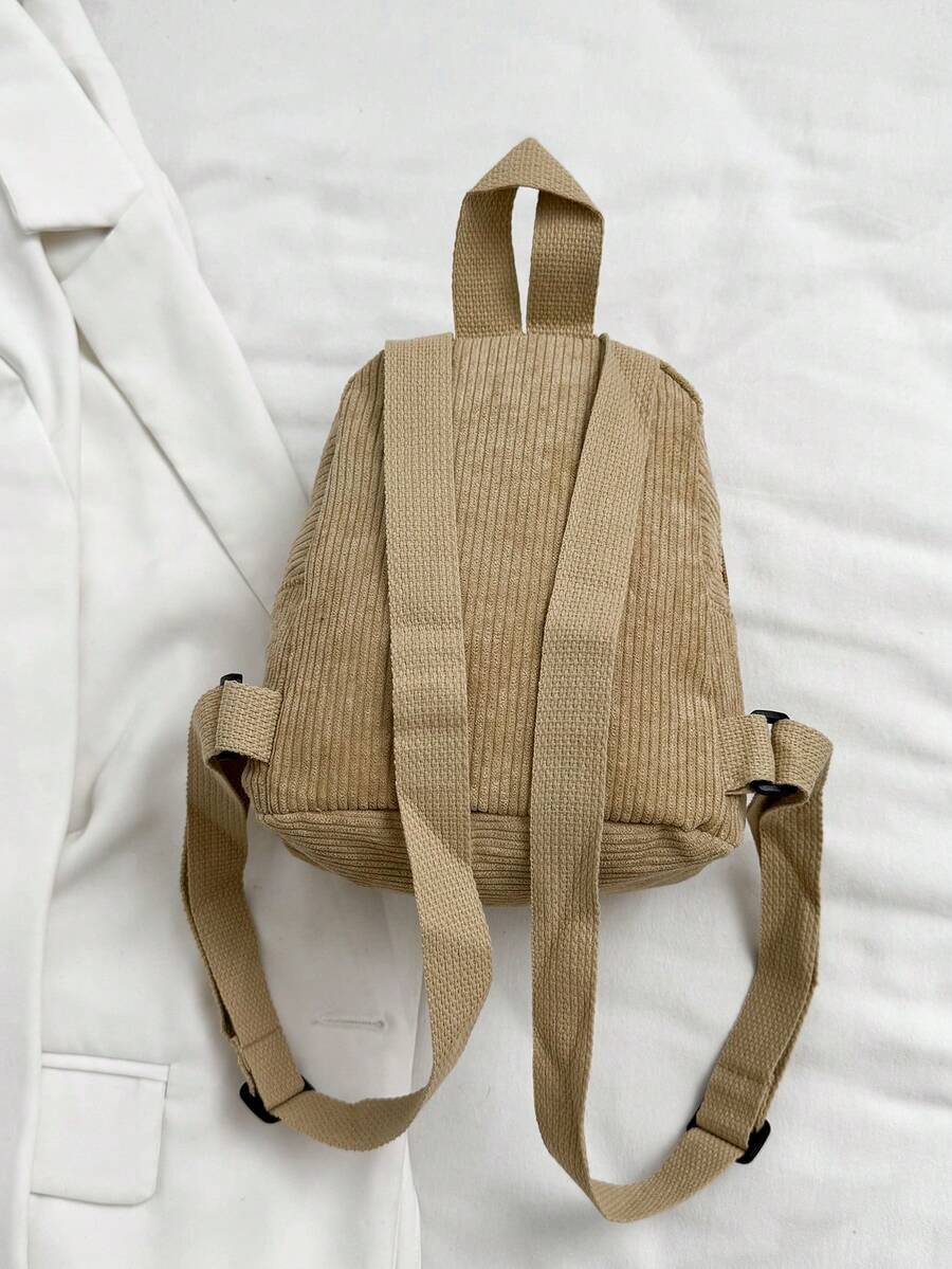 Women's Bow Pattern Nylon Backpack Sweet Lady Style Versatile Multi Purpose Daypack Casual Travel Shopping Minimalist Lightweight Bag