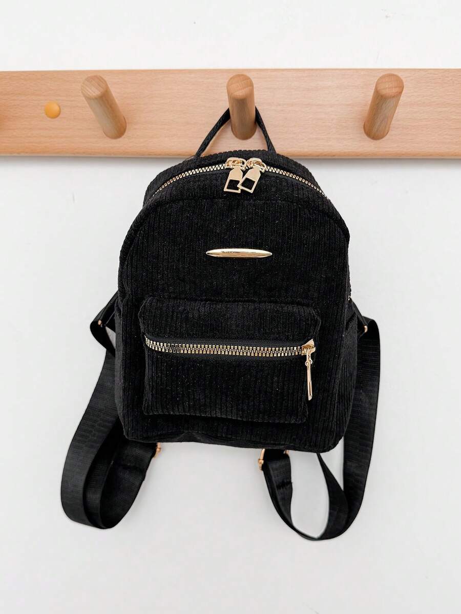 Women's Bow Pattern Nylon Backpack Sweet Lady Style Versatile Multi Purpose Daypack Casual Travel Shopping Minimalist Lightweight Bag