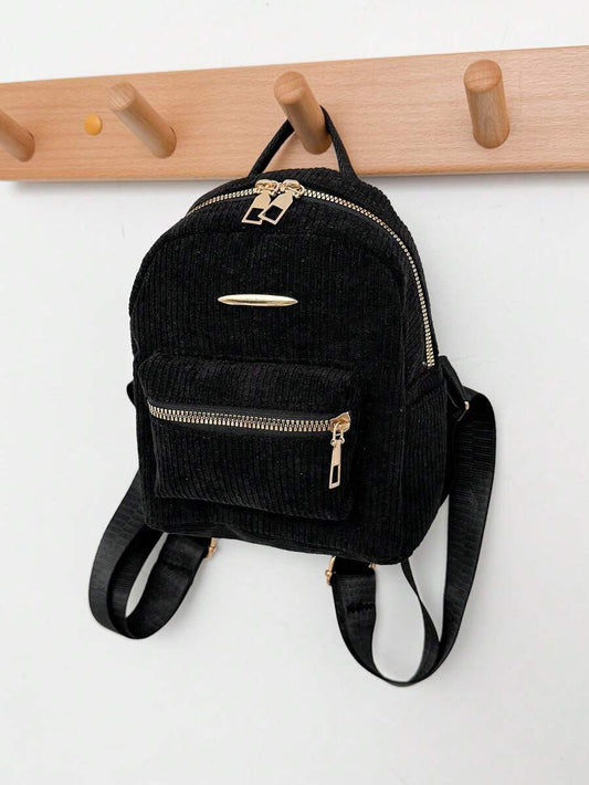 Women's Bow Pattern Nylon Backpack Sweet Lady Style Versatile Multi Purpose Daypack Casual Travel Shopping Minimalist Lightweight Bag