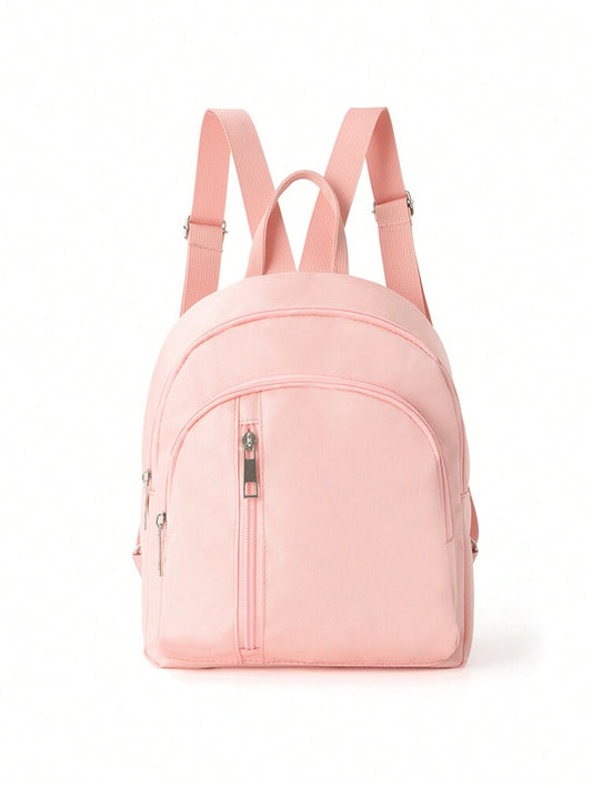 Solid Color Sport School Backpack Large Capacity Rucksack Casual Minimalist Commuter Bag Lightweight Travel Hiking Work Office Student