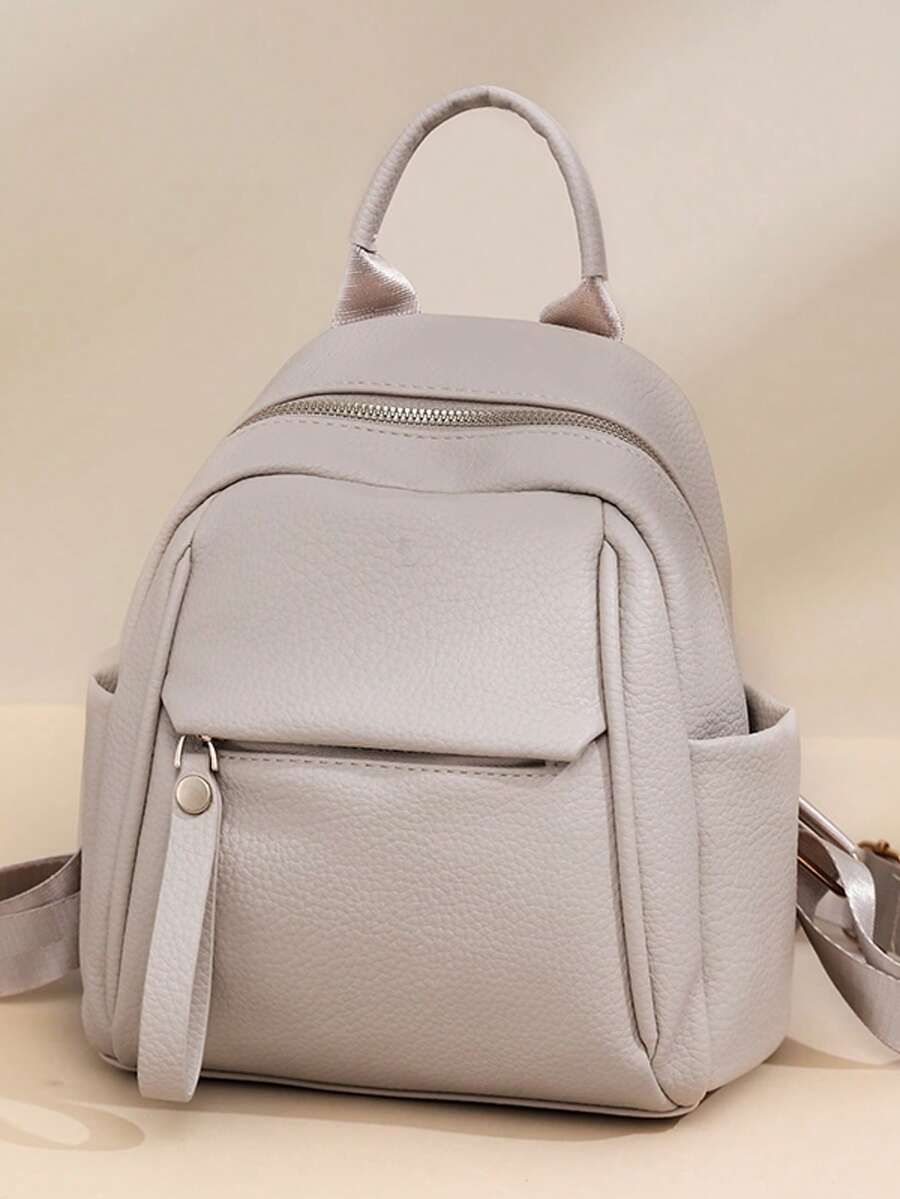 Women's Contrast Color Fashion Backpack Large Capacity Casual Lightweight Outdoor Travel Daypack College Student School Bag Commuter